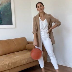 J.Crew Sophie Open-Front Sweater-Blazer (Camel)